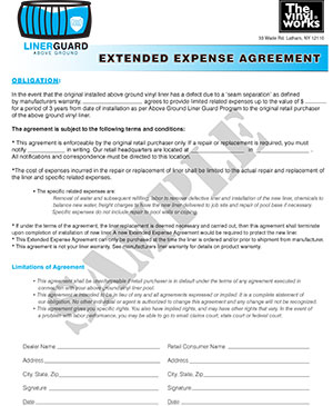 Liner Guard Above-Ground Labor Agreement