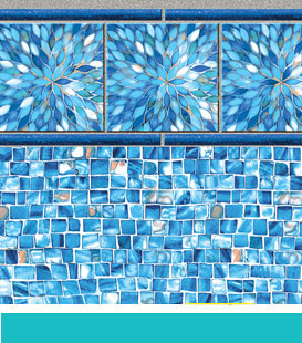 Sunburst | Azure Mosaic, 30 Gauge | Accroche toile gris